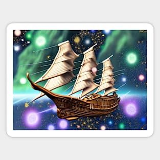 Fantasy Spacefaring Ship Magnet